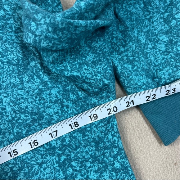 Athleta Hoodie Women XS Blue Sundown Alliance Flower Texture Borealis Sweatshirt - Picture 5 of 8